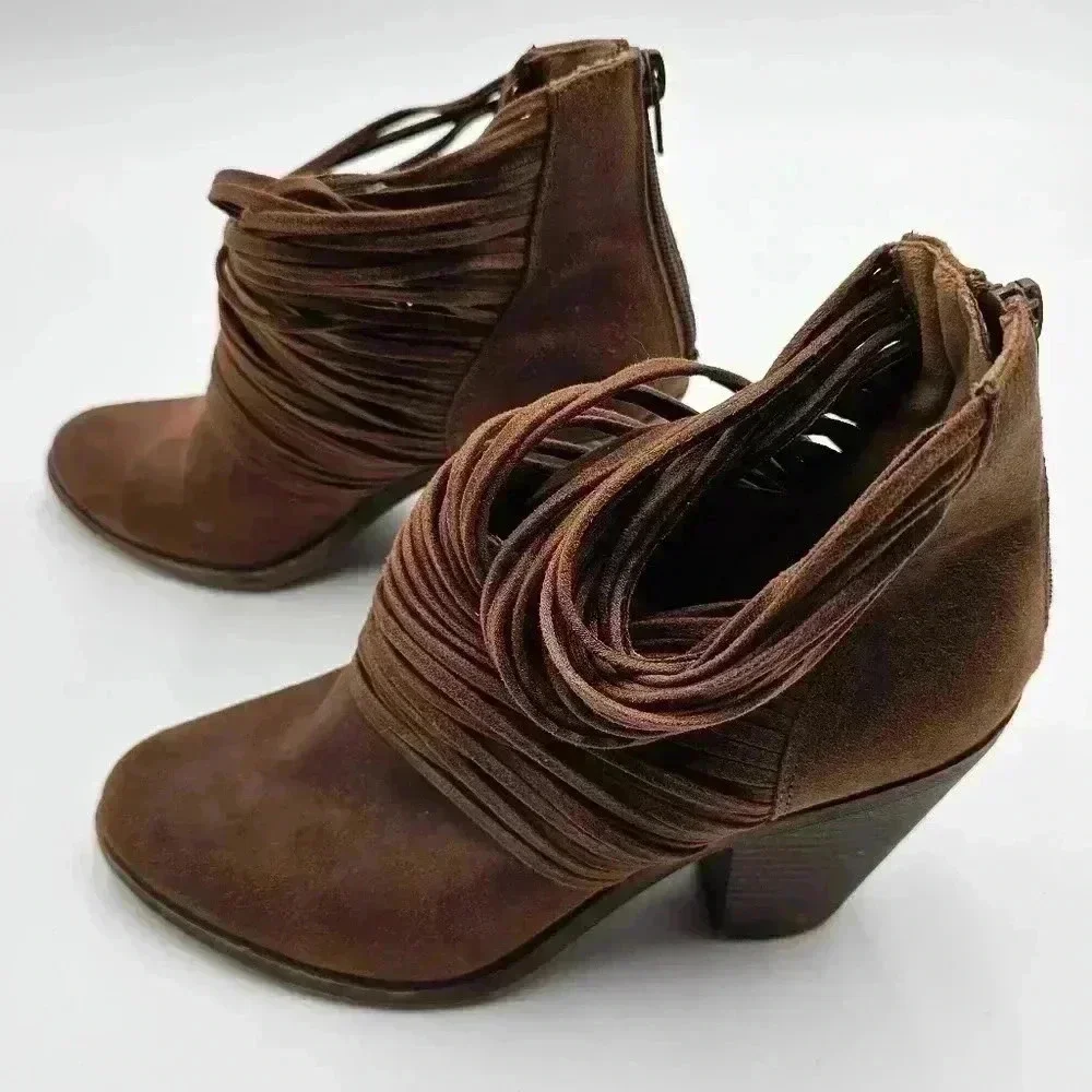 Fergalicious Brown Ankle Boots Womens Size 8